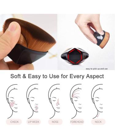ytrew Makeup Foundation Brush 2 Pcs Petal-Shaped Multifunctional High Density Cosmetics Brush Flawless Powder Foundation Brush with Storage Case for Blending Liquid Concealer Isolation Fluid Cream - Buy Online on GoSupps.com
