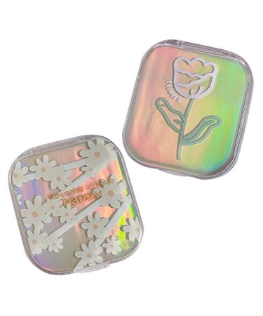 GLEAVI Tweezers 2pcs Color Eye Case Solution Bottle Container Tweezers Holder Remover Travel Accessories Plastic Mini Girl Case