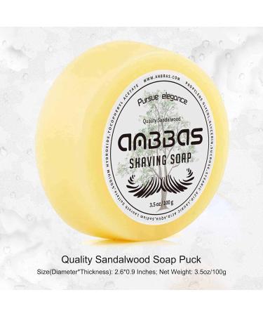 Absba's Shaving Brush Set - Nylon Bristle Brush & Food-Safe Melamine Cup | 100g Shaving Soap Refill - Perfect for Men & Women - Black - Buy Online on GoSupps.com