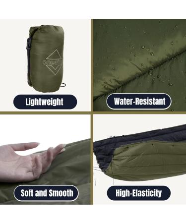 Onewind Double Hammock Underquilt - 3-4 Season Ultralight Camping Quilt, Portable for Hiking & Backpacking - 20F-40F - OD Green Combo - 82 x 52 - Warm Insulation - Buy Online on GoSupps.com