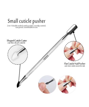 YGDZ 3PCS Stainless Steel Cuticle Pusher Set for Manicure and Pedicure - Nail Cuticle Remover and Scraper Tools for Fingernails and Toenails - Buy Online on GoSupps.com
