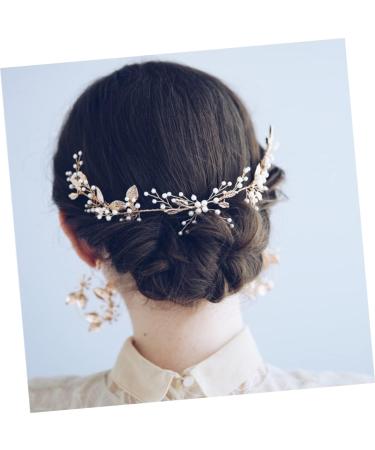 Housoutil Wedding Hair Accessories for Women Comb for Bridal Pearl Hair Comb Headwear for Women Gold Hair Tiaras for Women Hair Accessory for Girls Leaves European Style Bride - Buy Online on GoSupps.com