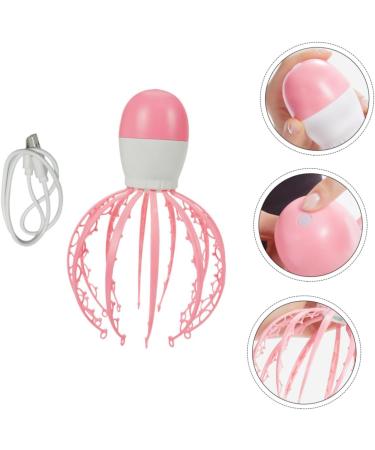 Healeved 2-in-1 Electric Scalp Massage Brush - Pink Baby Octopus Design for Therapeutic Head Scratching & Shampoo Massage - Buy Online on GoSupps.com