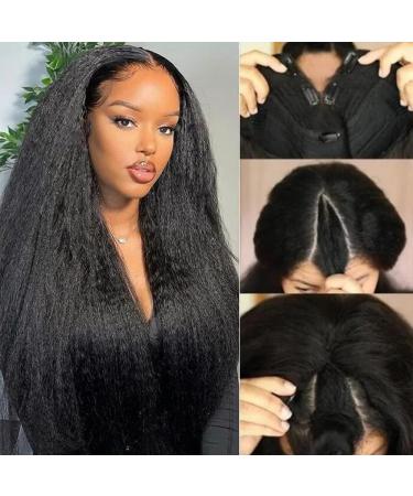 UNICE Kinky Straight V-Part Human Hair Wig - No Leave Out, Glueless & Beginner Friendly - Buy Online on GoSupps.com