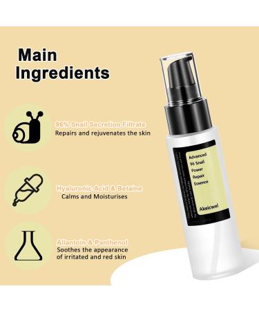 Snail Essence Duo - Snail Mucin 96 Essence with Snail Mucin 92 Cream Hydrating Serum For Face Skincare Set - Buy Online on GoSupps.com