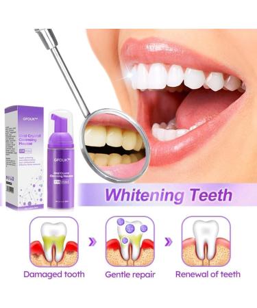 GFOUK Oral Crystal Cleansing Mousse - Purple Toothpaste for Whitening Stain Removal & Cavity Prevention (1PC) - Buy Online on GoSupps.com
