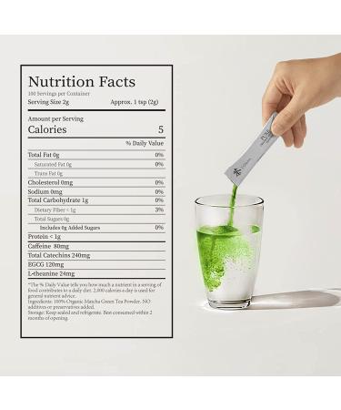 Organic Ceremonial Grade Matcha Green Tea Powder - 20 Single Serve Packets | Premium First Harvest | Gluten-Free, Vegan, USDA Organic | 40g/1.41oz - 1 Count (Pack of 20) - Buy Online on GoSupps.com