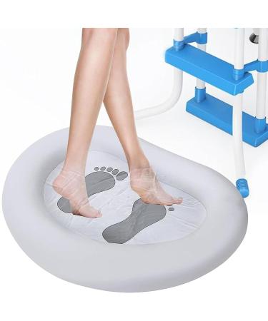 Inflatable Pool Foot Bath Basin with Pump Foldable Foot Soak for Swimming Pool Entry Ideal Ladder Footbath Accessory - Buy Online on GoSupps.com