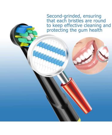 Aoxgao Replacement Heads 16 Pack for Oral B Electric Toothbrushes - Compatible with Pro, Genius, Smart, Vitality Series - 4 Types of Brush Heads - Black - Buy Online on GoSupps.com
