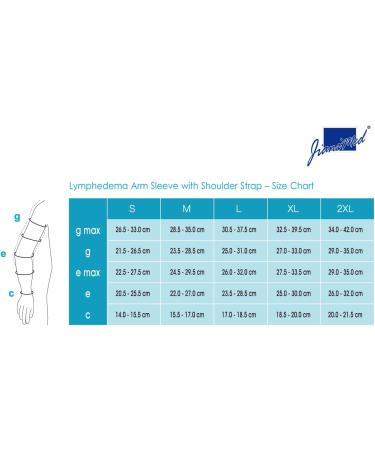 Lymphedema Arm Sleeve with Strap - 20-30 Graduated Compression for Swelling - XL Beige - Taiwan Excellence - Arm Support & Blood Circulation - 1 PC - Buy Online on GoSupps.com