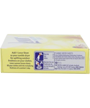Lenor Tumble Dryer Summer Breeze Wipes - Box of 34 3 Pieces | Fresh Laundry Scent - International Shipping - Buy Online on GoSupps.com