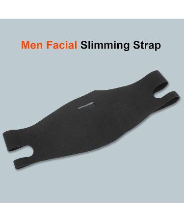 Men V Line Double Chin Reducer - Reusable Elastic Face Slimming Strap | Chin Up Patch for Contour Tightening and Firming - Black - Buy Online on GoSupps.com