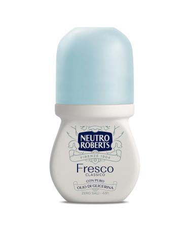 Neutro Roberts Neutro Roberts Classic Roll-On Fresh Roll-On Aluminum Salt-Free No Staining with Pure Glycerin Oil Deodorant for Men and Women 100% Recycled Plastic 50 ml 48h