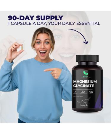 Mishas Nutraceuticals Magnesium Supplement Magnesium Glycinate, Malate & Citrate 90 Capsules - Buy Online on GoSupps.com
