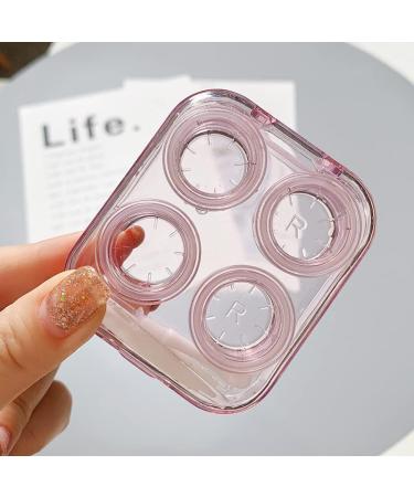 Makelon Elegant Contact Lens Container Set - 5 Travel Cases with Screw Closure - Gray Color - Buy Online on GoSupps.com