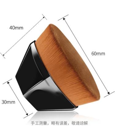 SAXTZDS Foundation Makeup Brush Flat Top Kabuki Hexagon Face Blush Liquid Powder Foundation Brush for Blending Liquid Cream Or Flawless Powder Cosmetics with Bonus Protective Case (Clear) - Buy Online on GoSupps.com
