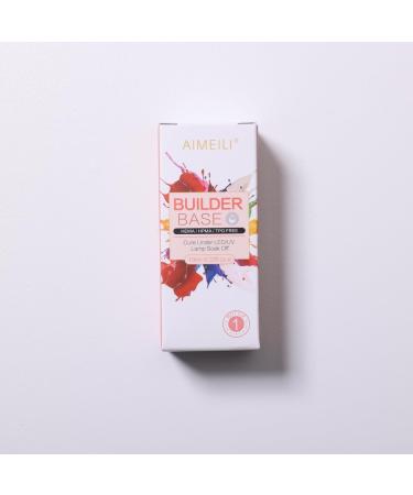 AIMEILI 8-in-1 Builder Base Gel Sheer Color Nail Polish - Long Lasting & Easy to Apply - 10ml (Pack of 1) - Buy Online on GoSupps.com