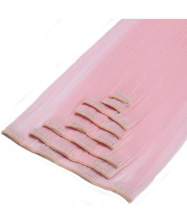 Light Pink Clip-in Hair Extensions - 26 (66cm) Straight Hairpiece 140g - Realistic 8 Wefts for Stunning Style - Buy Online on GoSupps.com
