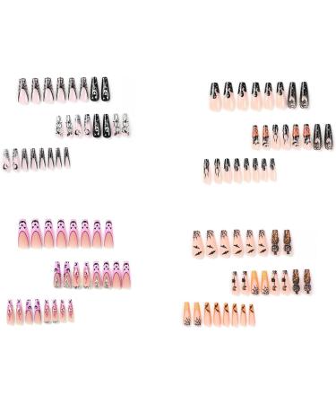 Coffin Press On Nails Gothic Halloween False Nails Full Cover Fake Nails with Jelly Glues for DIY Art Salon Home Halloween Artificial Nails/Fake Nails Halloween Strips Halloween Polish Jp2518 - Buy Online on GoSupps.com