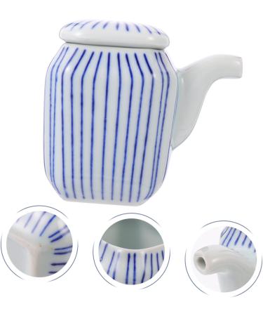 Zerodeko 3pcs Ceramic Soy Sauce Pot Mini Seasoning Bottles Gravy Boat with Lid Sauce Container Liquid Vinegar Jar Condiment Pot Oil Jar Japanese Oil Dispenser Ceramics Spice Jar Vintage 8X7.5X5CMx3pcs Bluex3pcs - Buy Online on GoSupps.com