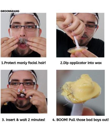 Groomarang Adios Nose Hair Removal Wax Kit - Painless & Effective Solution for Nasal & Ear Hairs - Buy Online on GoSupps.com