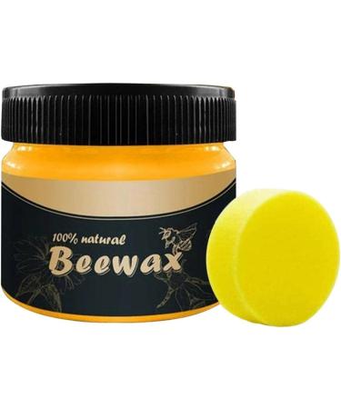 Beeswax Wood Wax for Furniture - Beeswax Cleaner Polish Wax - Wood Restoration Beeswax Traditional Wood Seasoning Beeswax with Wipe Sponge for Floor Tables Chairs Cabinets 12b - Buy Online on GoSupps.com