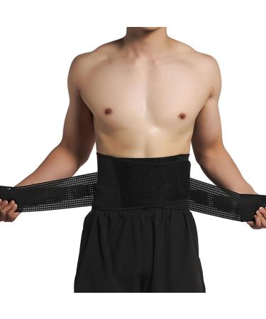 Men's Black Back Support Waist Belts - Lumbar Decompression & Pain Relief | Medium Size Sport Body Shaper - Buy Online on GoSupps.com