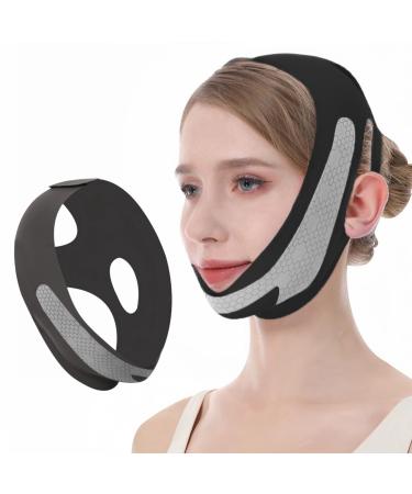 Graphene V-Line Mask Chin Strap for Sleeping Chin Strap for Women Jaw Exerciser M Black