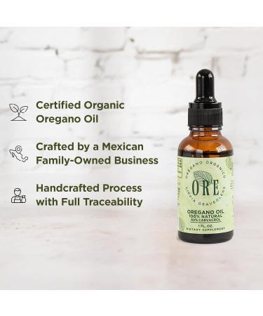 ORE Mexican Oregano Oil Drops 1 oz | 80% Carvacrol | Wildcrafted Herbal Extract for Immune & Respiratory Support | Natural Liquid Supplement | Non-GMO | Dropper Bottle - Buy Online on GoSupps.com