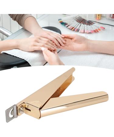 False Nail Clippers U-Shaped Easy Operation Stainless Steel False Nail Clippers High Strength Lightweight for Home and Salon Use (Gold) - Buy Online on GoSupps.com