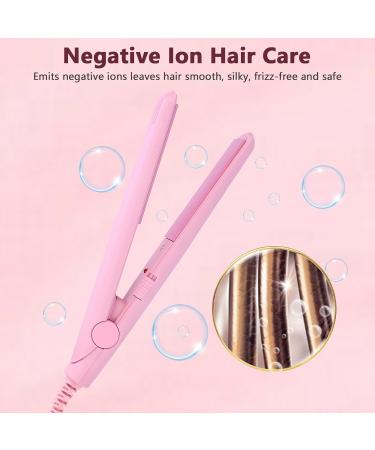 Hair Straightener Mini 2 in 1 Curler - Ceramic Tourmaline Flat Iron for Smooth Hair - Electric Beauty Tool - Buy Online on GoSupps.com