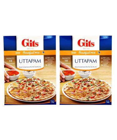 GITS Uttapam Mix 500G | GITS Uttapam Instant Breakfast Mix | Indian Instant Mix | Uttapam South Indian Breakfast | Ready Uttapam Mix | GITS Instant Pack | Indian Origin (Pack of 2)