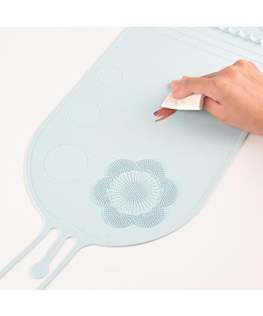 Silicone Makeup Pad - Gentle Silicone Makeup Brush Cleanser - Multifunctional Cosmetic Brush Scrubber Mat Pad Effective Cosmetic Cleaning Pads blue - Buy Online on GoSupps.com