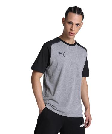 PUMA Men's Teamcup Casuals T-Shirt T-Shirt L Medium Grey Heather