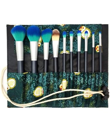 10-Piece Super Soft Makeup Brush Set | Essential Tools for Beginners - Perfect for Loose Powder Blush & Eye Shadow - Buy Online on GoSupps.com