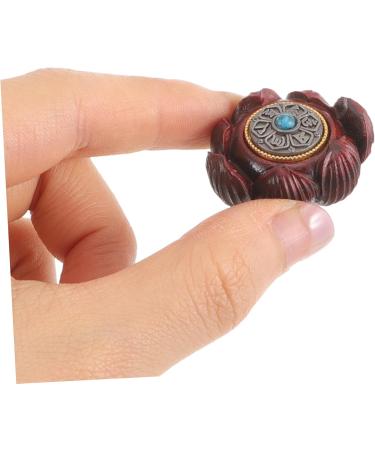 Tovinanna Mini Lotus Flower Wood Carving - Hand Exercise Plate & Feng Shui Vintage D cor - Sandalwood Sculpture for Home & Office - Buy Online on GoSupps.com