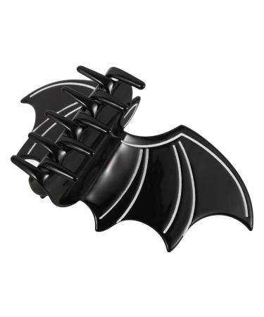 Beavorty Bat Hair Claw Clips Halloween Bat Hair Clamp Acetic Acid Strong Hold Non-slip Hair Barrette Gothic Horror Bat Headwear Hair Styling Accessories Black