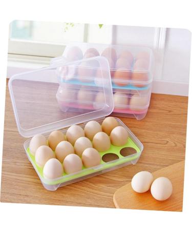 RORPOIR 2pcs 10 Eggs Storage Rack Empty Egg Cartons Fresh Egg Tray Camping Multifunction Egg Rack re-usable Green 24.5*10.5*7cm - Buy Online on GoSupps.com