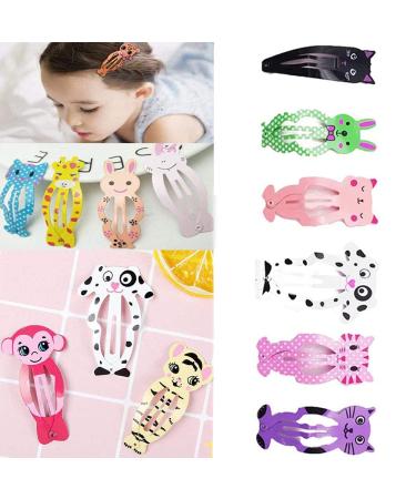 20 Couples Animal & Cartoon Hair Clips for Kids | Baby Girl Hair Accessories | Durable & Fun Designs - Buy Online on GoSupps.com
