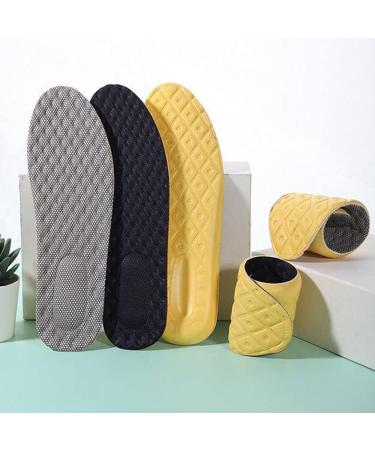Men & Women Memory Foam Insoles - Orthotic Inserts for Plantar Fasciitis Relief | 3 Pairs Elastic Shock Absorbing Insoles - Flat Sports Replacement (Black-37-38/10.03 in - Buy Online on GoSupps.com