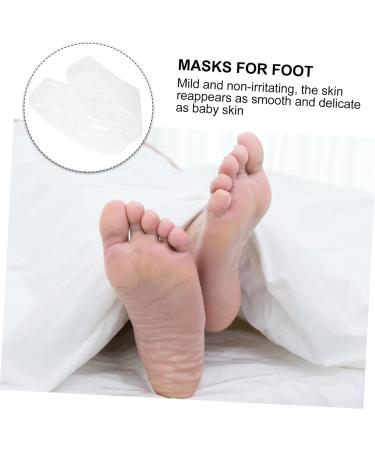 FOMIYES 4 Pairs Footsticker Foot Mask Sandwich Container Cracked Heel Repair Cracked Heel Socks Effective Foot Masks Toe Dividers for Nail Polish Peeling Hydrating White Abs Accessories - Buy Online on GoSupps.com