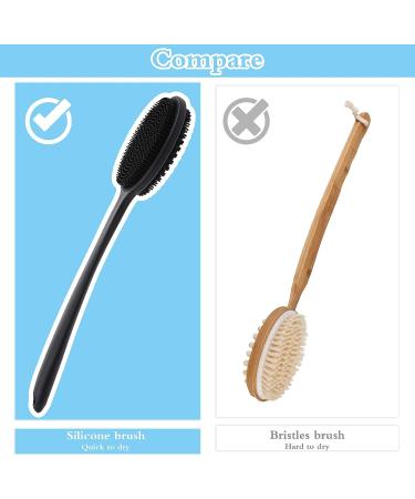 WLLHYF Silicone Back Scrubber - Long Handle Bath & Shower Brush for Effective Cleaning | International Shipping Available - Buy Online on GoSupps.com