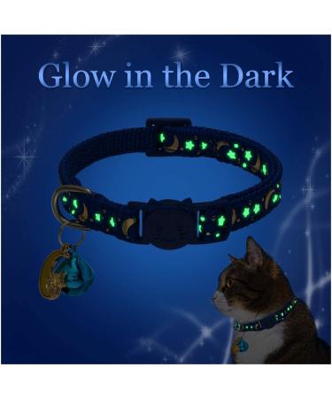 KOOLTAIL 6 Pack Glow in The Dark Cat Collar Breakaway with Bells - Cute Reflective Pet Collars for Kittens, Cats, and Puppies - Buy Online on GoSupps.com