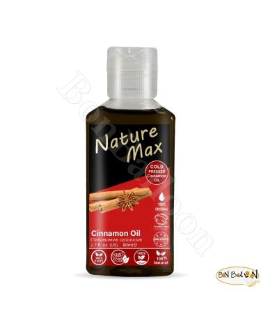 Nature Max Cinnamon Oil Pure Natural Cold Pressed Concentrated Crude Perfect Fresh For Hair Skin Cooking No Gmo No Additives Kosher Halal (1 Pack 2.70 oz / 80 ml)  - Buy Online on GoSupps.com