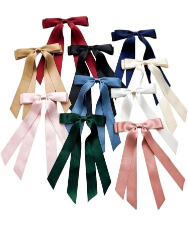 New 2025 Double Layer Ribbon Bow Long Satin Bows Barrettes Hair Accessories Webbing Braid Hair Duckbill Clip Hairpin for New for Jewelry Fashion Accessories Creative Gift - Buy Online on GoSupps.com
