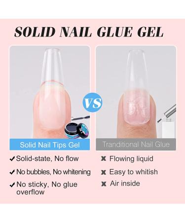 Nailive 15ML Solid Gel Glue for Nail Tips - 3 in 1 UV Gel for Nail Art, Rhinestone & Acrylic Nails - Easy DIY at Home - Buy Online on GoSupps.com