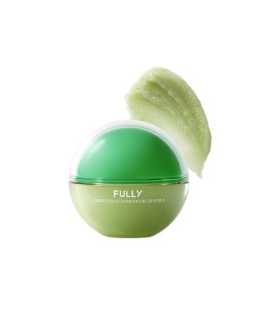 FULLY Green Tomato Smoothie Sugar Lip Scrub Gentle Lip Exfoliator with Organic Sugar & Tomato Seed Oil for Smooth Hydrated Lips Vegan Daily Lip Polish for Dry Flaky Lips Korean Skincare 0.42 oz Green Tomato Lip Scrub