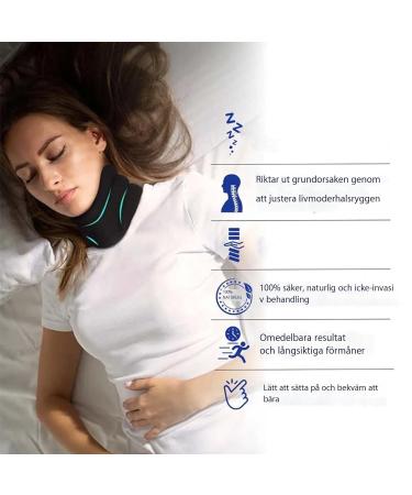 Cervical Neck Brace Adjustable Soft Neck Support Foam Brace | Neck Support Brace for Sleeping Relieves Neck and Spine Pressure Aligns Stabilizes Vertebrae for Women& Men Black L - Buy Online on GoSupps.com
