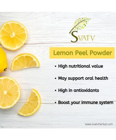 SVATV Lemon Peel Powder (Citrus Limonum)| Natural Soft and Smooth Skincare Powder | Face Pack | Used for Soap making | Stimulate Hair Growth - 227g 8 Ounce Half Pound - Buy Online on GoSupps.com