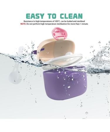 Aolso Baby Milk Powder Dispenser Pot 230g - Purple | Formula Dispenser with Sealed Cover and Spoon | Baby Milk Powder Container - Buy Online on GoSupps.com